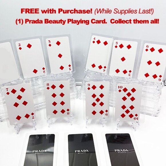 Prada Beauty Playing Cards- Diamonds FREE card W/any purchase from my live show! - Picture 1 of 1